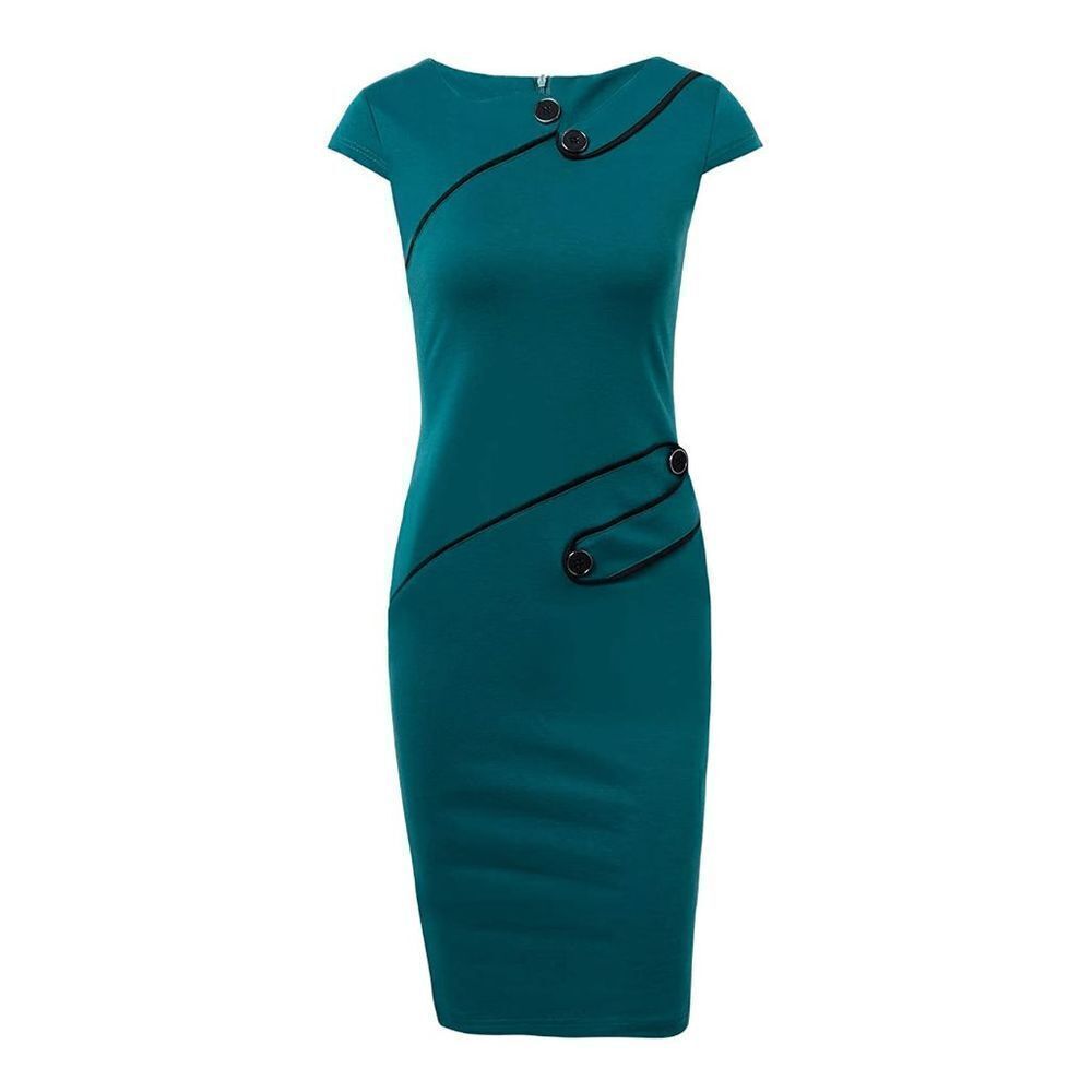 Elegant Teal Midi Dress